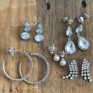 Assorted sparkly earrings